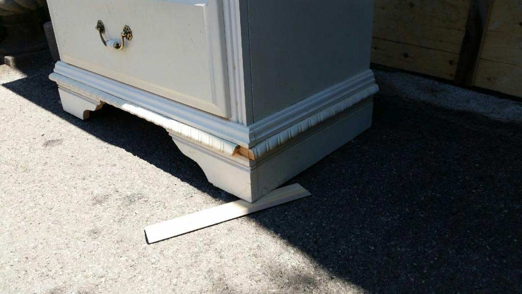 Missing Trim on Salvaged Dresser