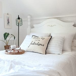 Salvaged Bedroom Makeover w Painted Furniture