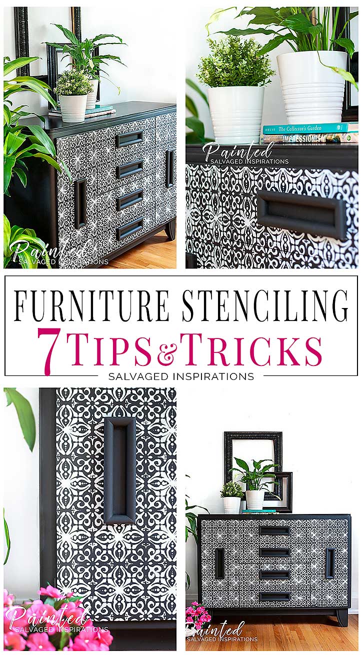 Stenciling Furniture Tutorial - Tips + Tricks
