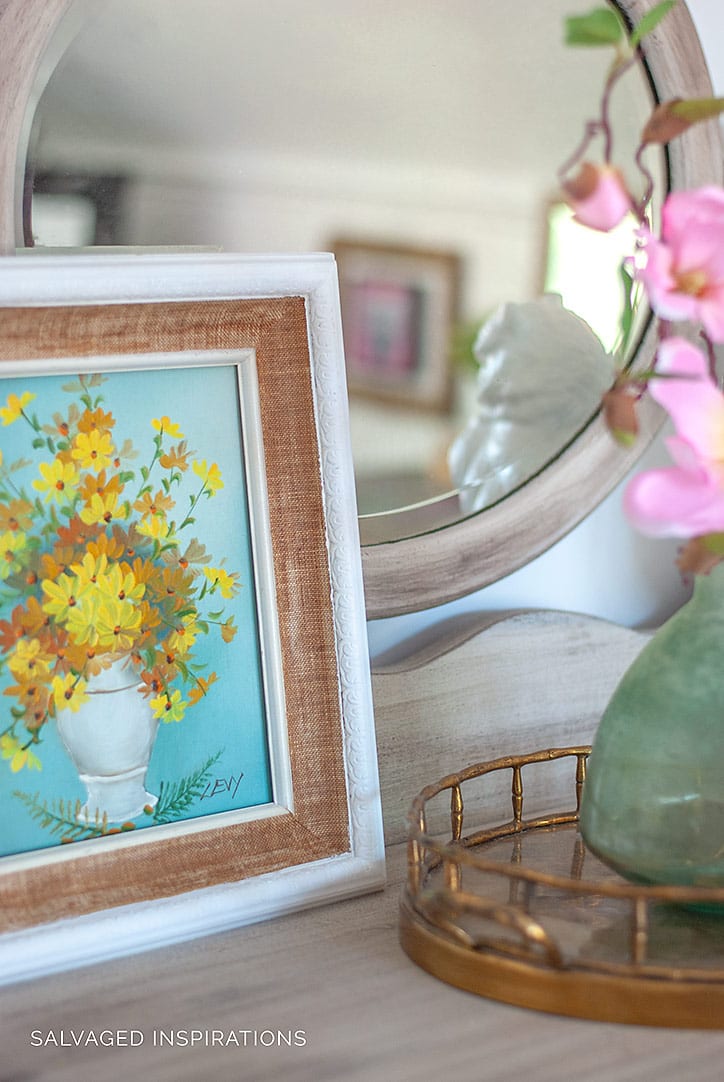 Thrift Store Art in Bedroom Makeover