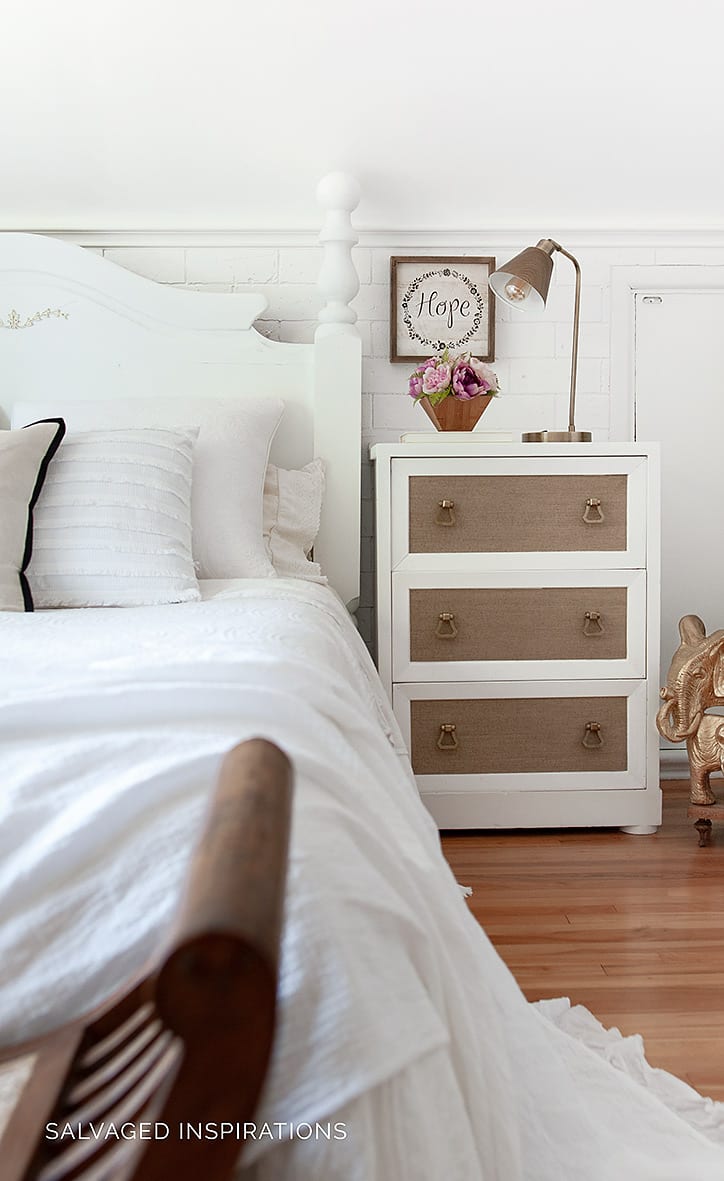 Wallpaper Night Stand - Salvaged Bedroom Reveal