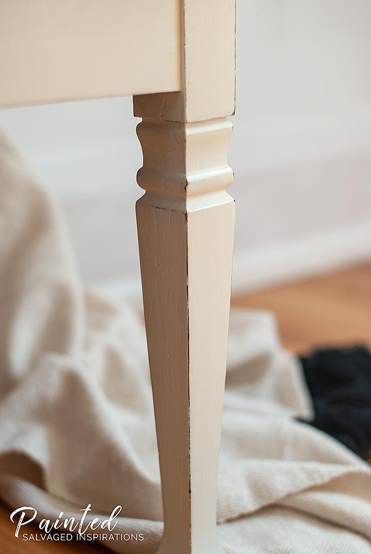 Close Up Of Painted Chair Leg