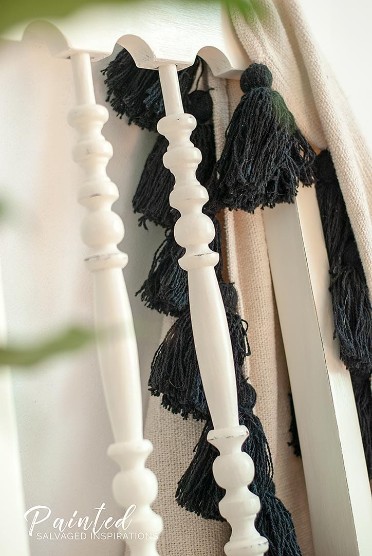 Close up Of Painted Chair Spindles