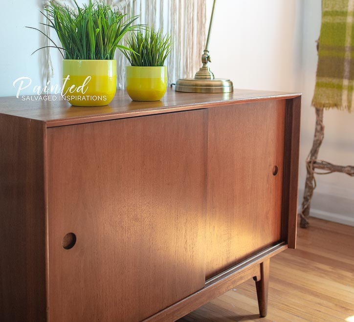 Side of Salvaged MCM Buffet-Cabinet