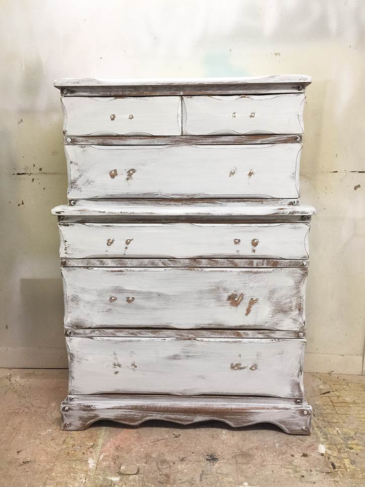 Thrift Store Dresser Makeover in Progress