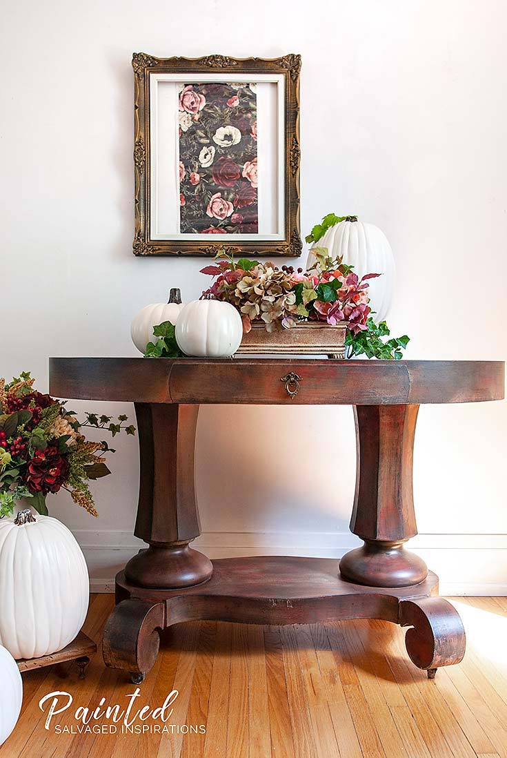 Salvaged Entryway Table - Painted