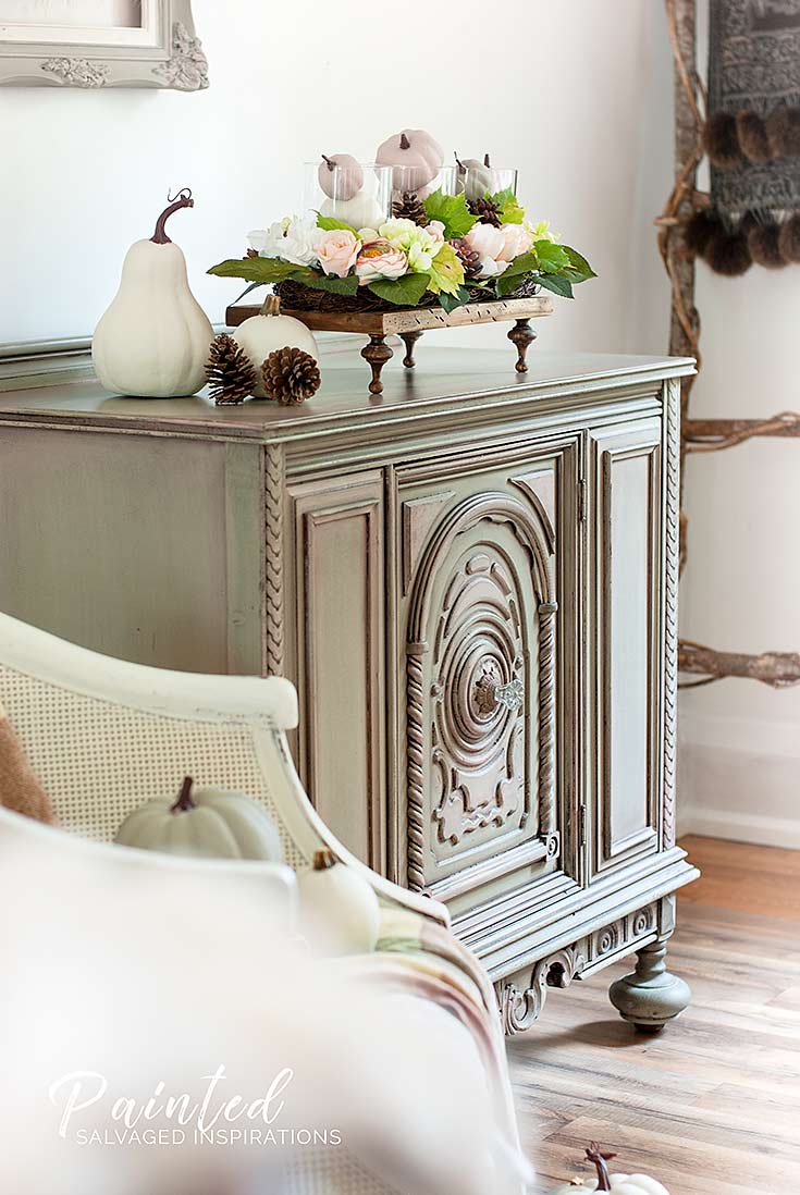 Fall Buffet Makeover w Sage and Tea Rose