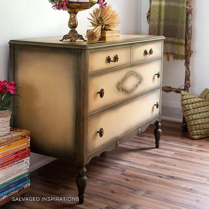 Salvaged Yellow Vintage Dresser