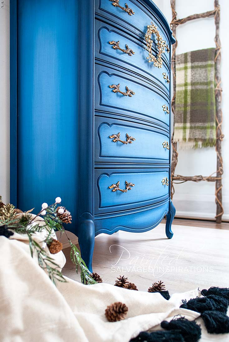 Blended Blueberry Painted French Provincial Dresser