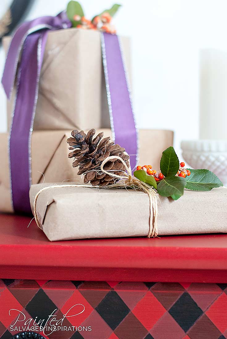 Christmas Buffalo Check Painted Furniture