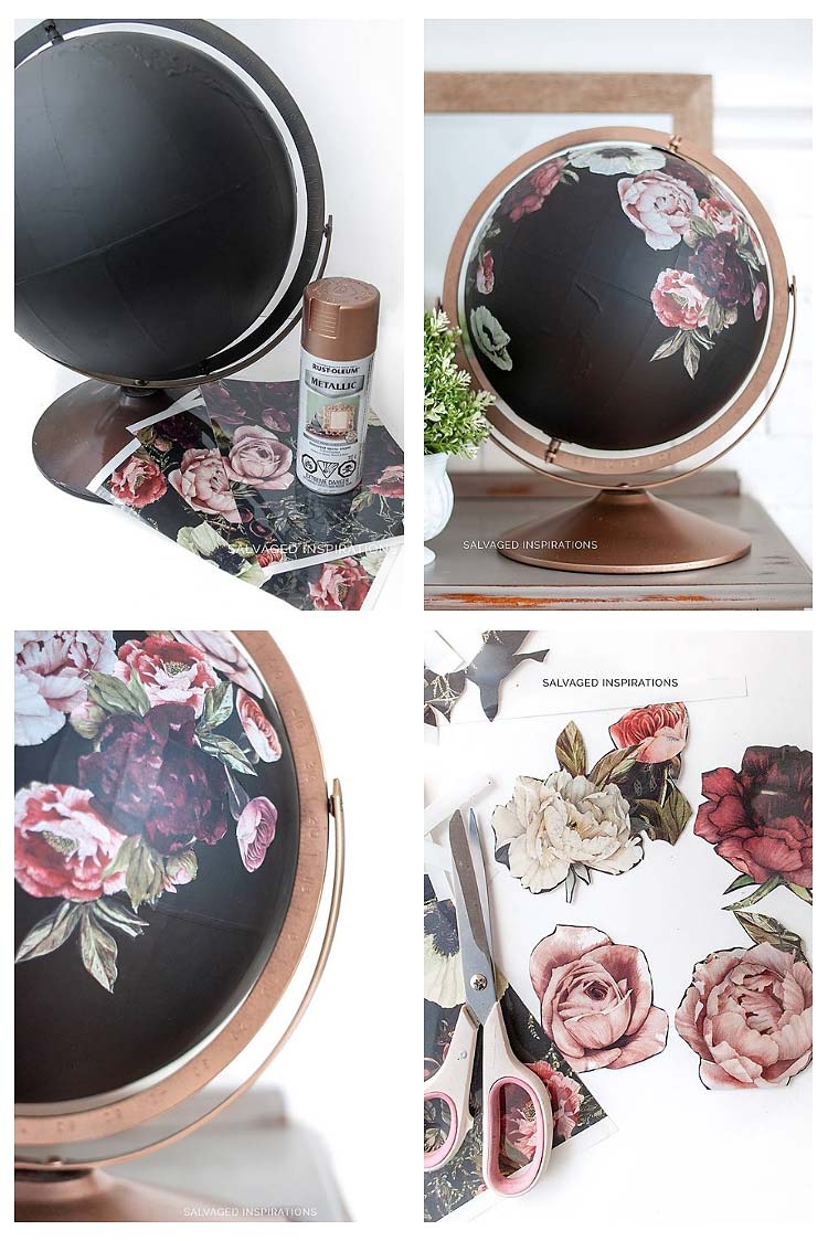 DIY Floral Transfer Globe