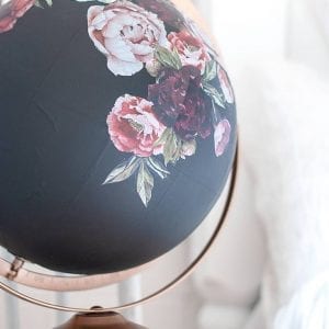 DIY Painted Globe w Rub-On ReDesign Transfers