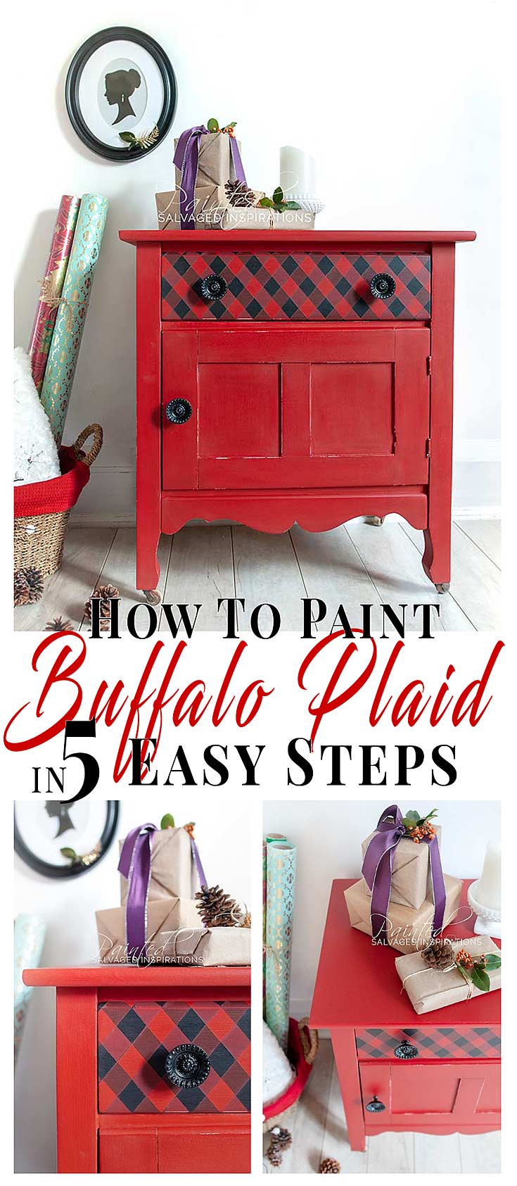 How To Paint Buffalo Plaid in 5 Easy Steps