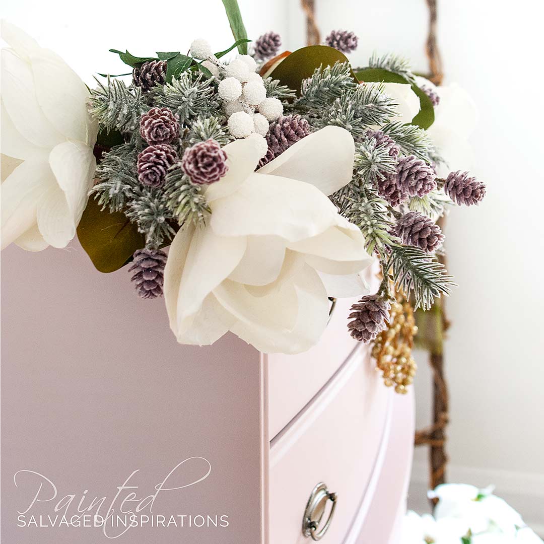 Christmas Greenery on DresserIG