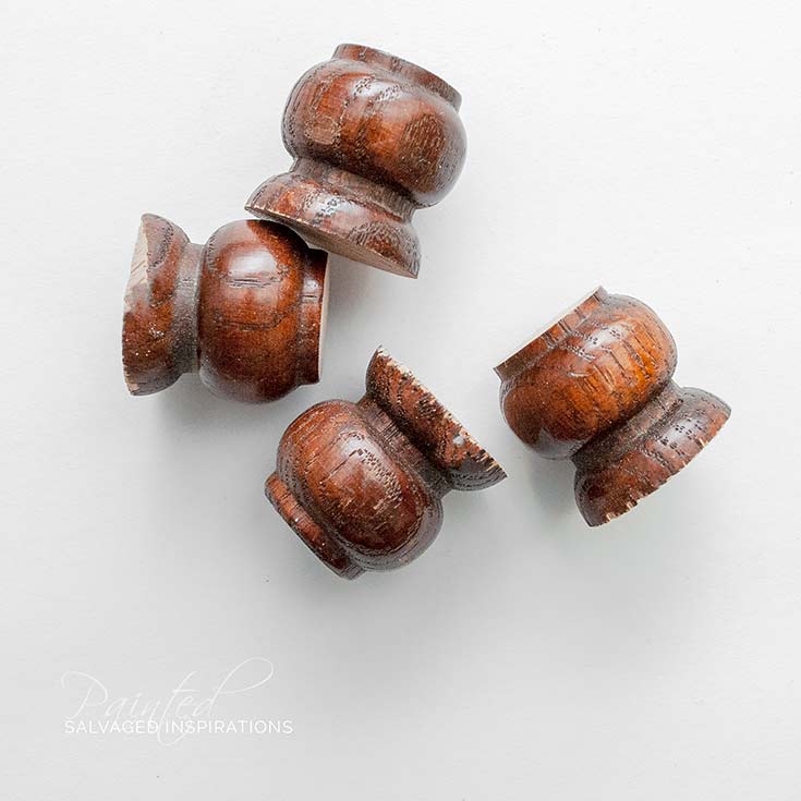 Cut Chair Spindles turned Feet