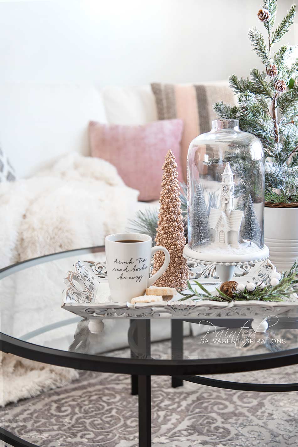 DIY Wood Tray w Chair Spindle Feet