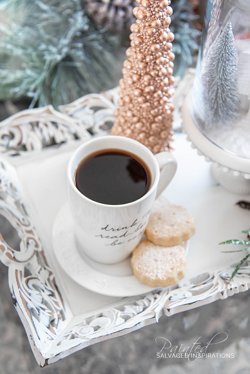 Top View Of DIY Tray Makeover