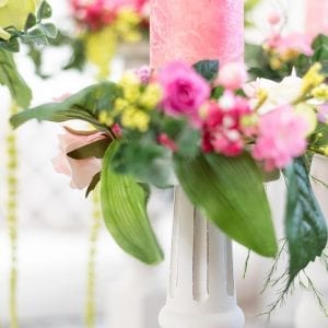 Close Up of Chair Leg Pillar Candle Holders