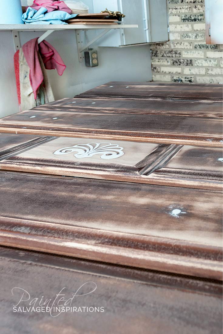 Filling In 80s Dresser Design with Bondo