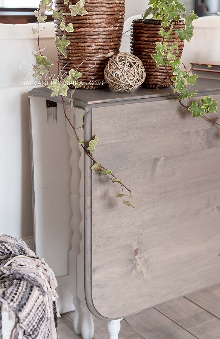 Gate Table Makeover w Weathered Wood Stain