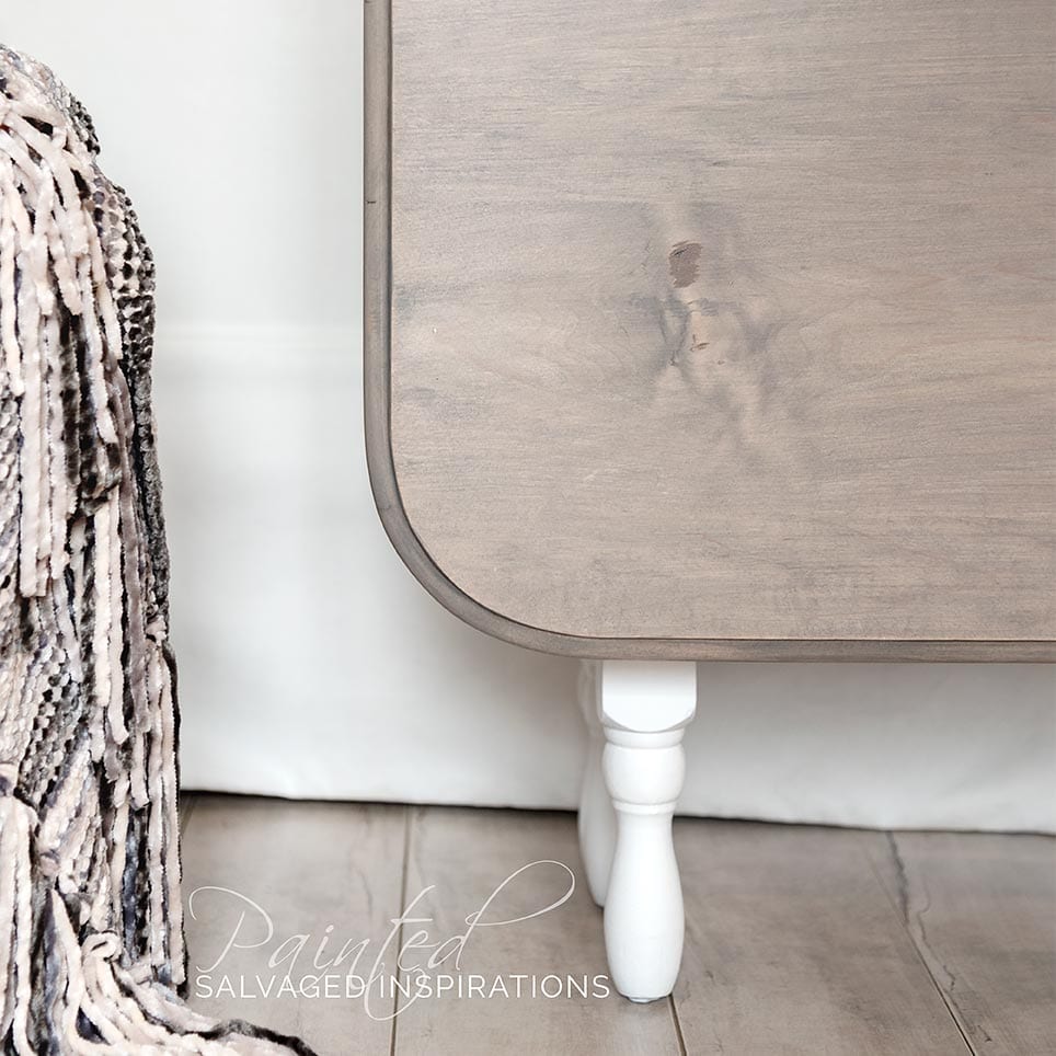 Gateleg Table Makeover w Weathered Gray Stain