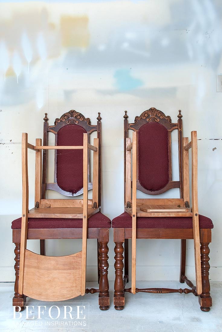 Salvaged Chairs to DIY Wood Candle Holders