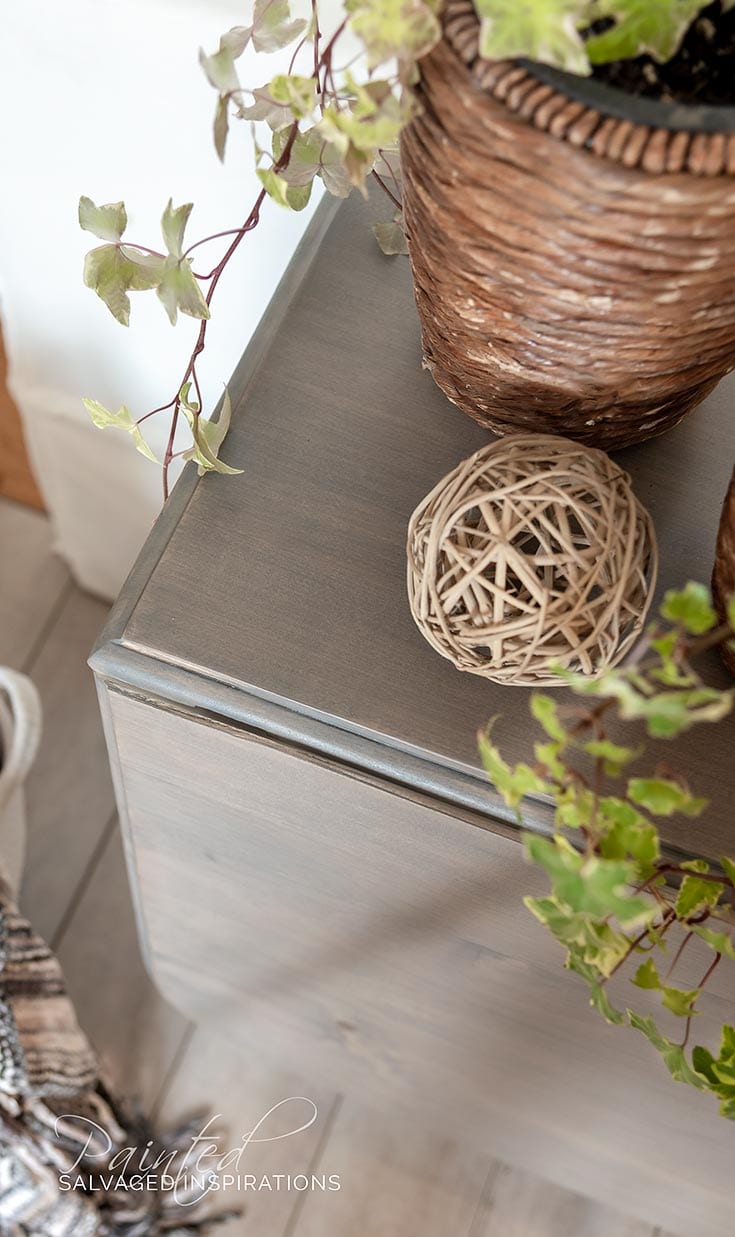 Weathered Gray Table Close Up