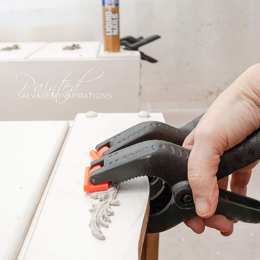 Clamping DIY Applique to Furniture