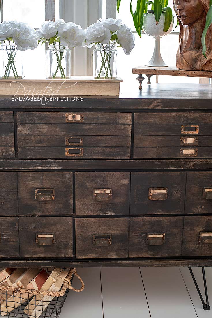 DIY Faux Drawers On Dresser to Apothecary Cabinet