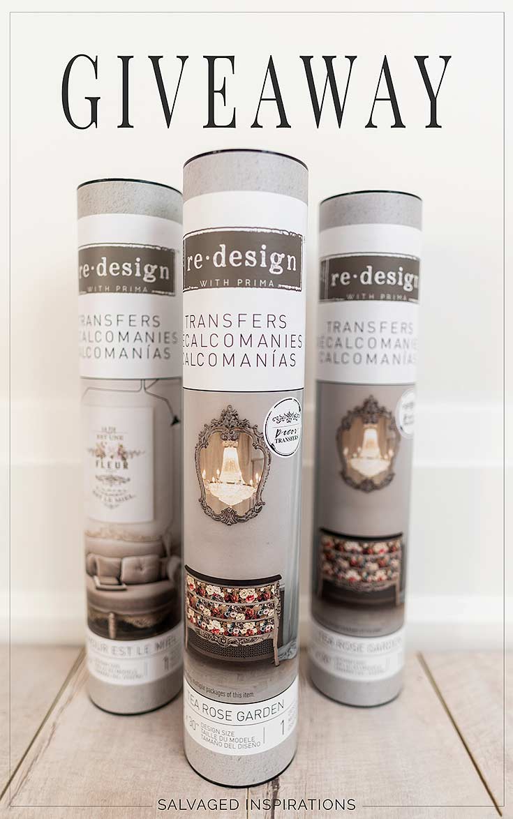 ReDesign with Prima Floral Transfer Giveaway Salvaged Inspirations