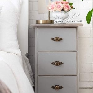 Repurposed Desk into Painted Nightstands