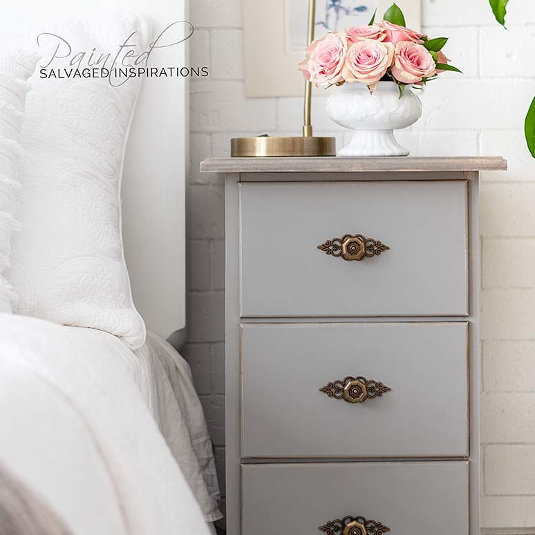 Repurposed Desk to Painted Nightstand-IG
