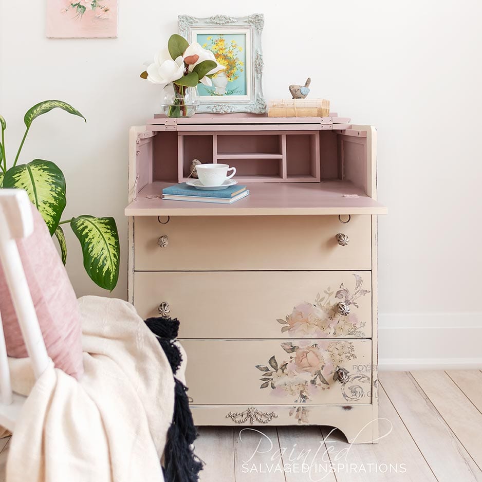 Vintage Flip Desk Makeover IG