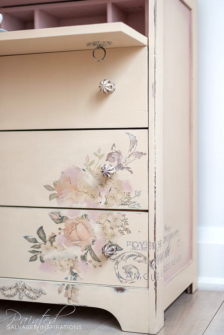 Vintage Writing Desk w Furniture Transfer