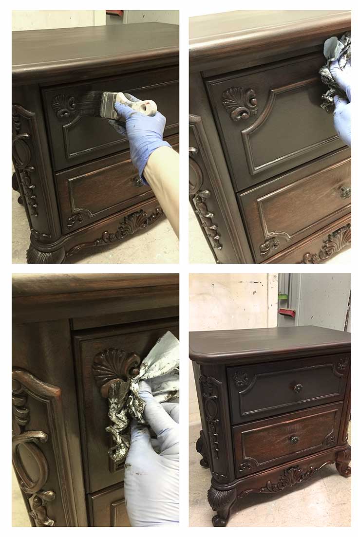 Black Wash Painted NightStands
