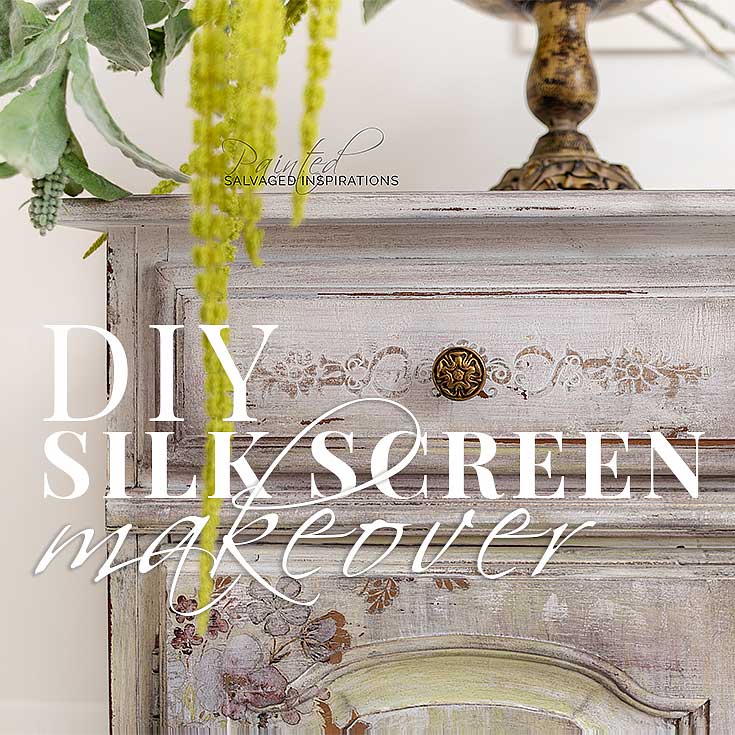 DIY Silkscreen Buffet Makeover