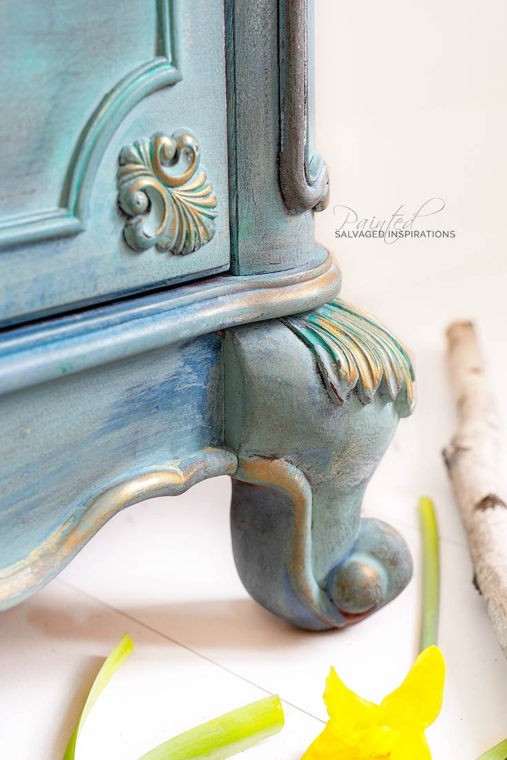 Gold Gilded Dresser Leg