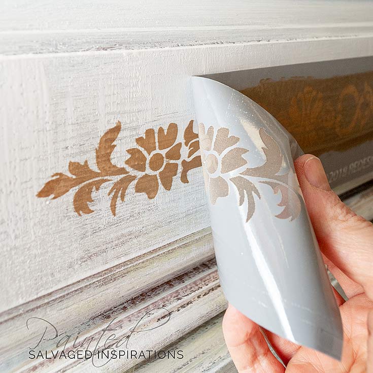 Removing Silk Screen Stencil from Dresser