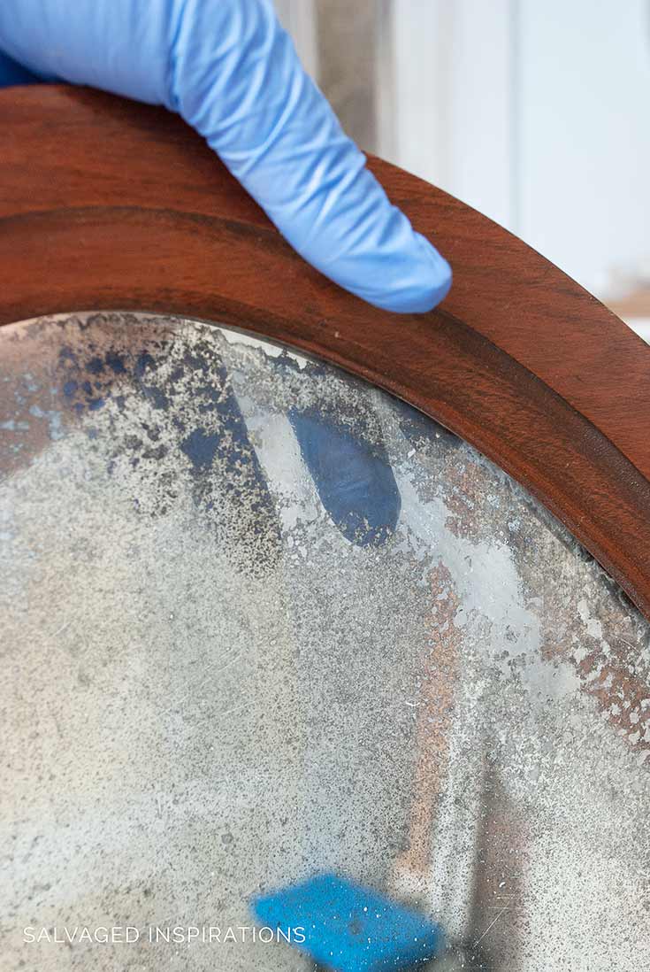 DIY Distressed Antique Mirror