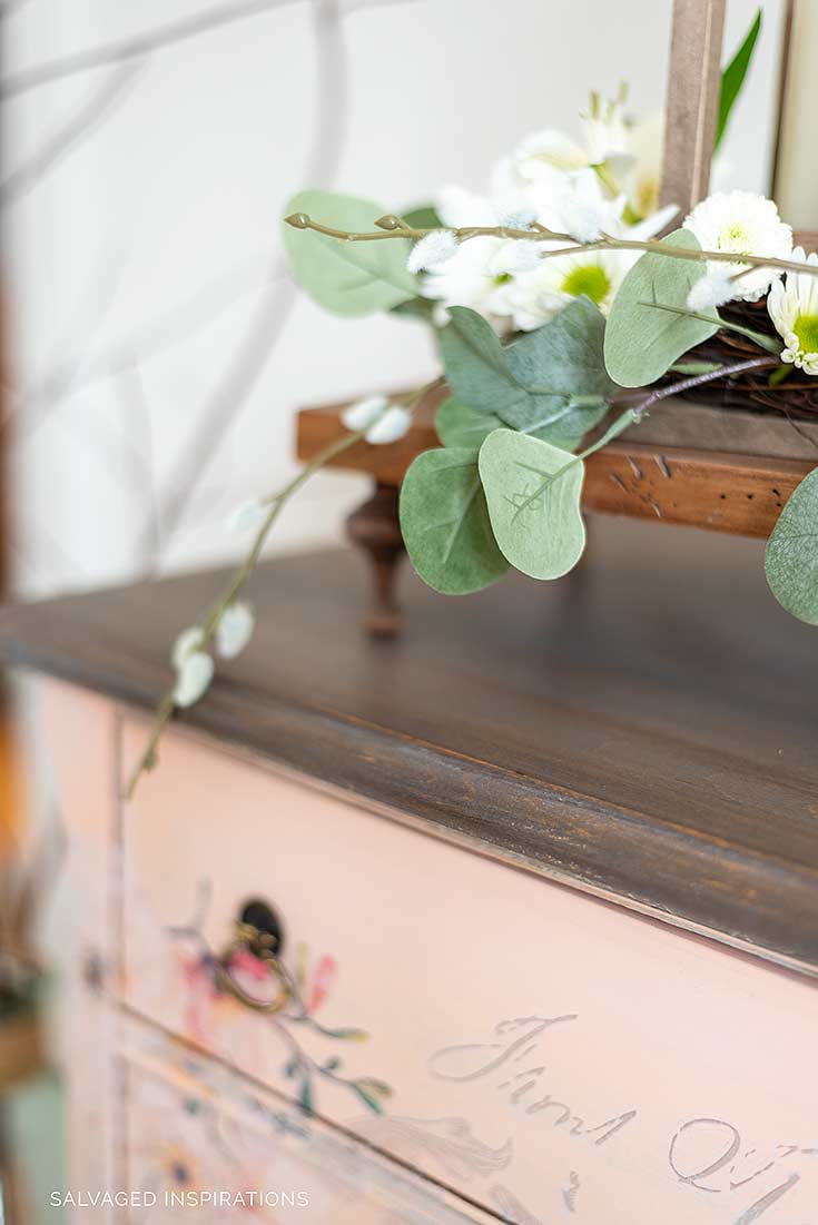 Dixie Belle Walnut Stained Dresser Top