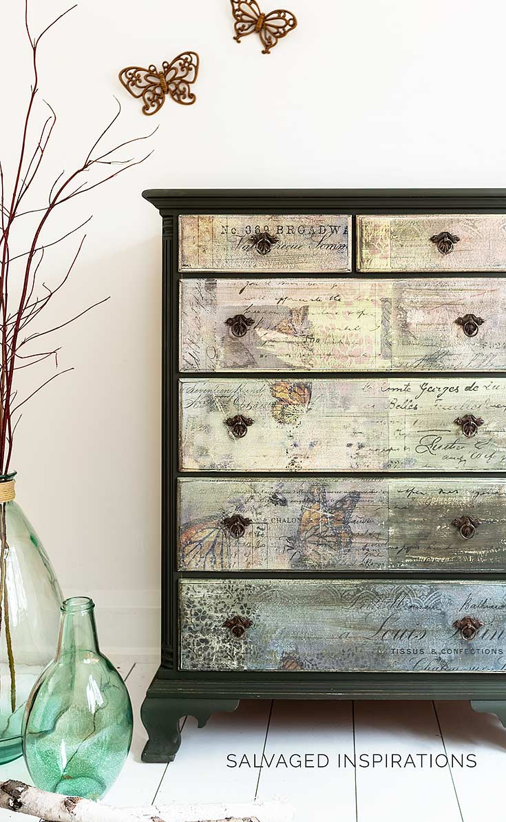 Monarch Butterfly Collage Dresser