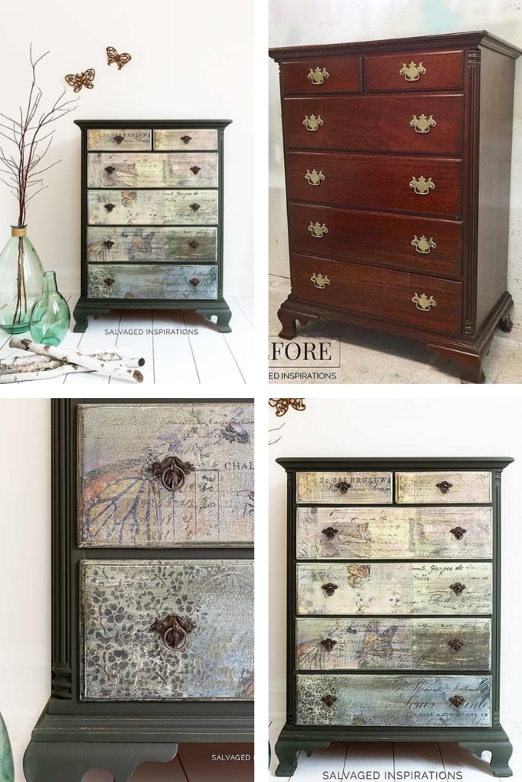 Monarch Grace Collage Dresser Before and After