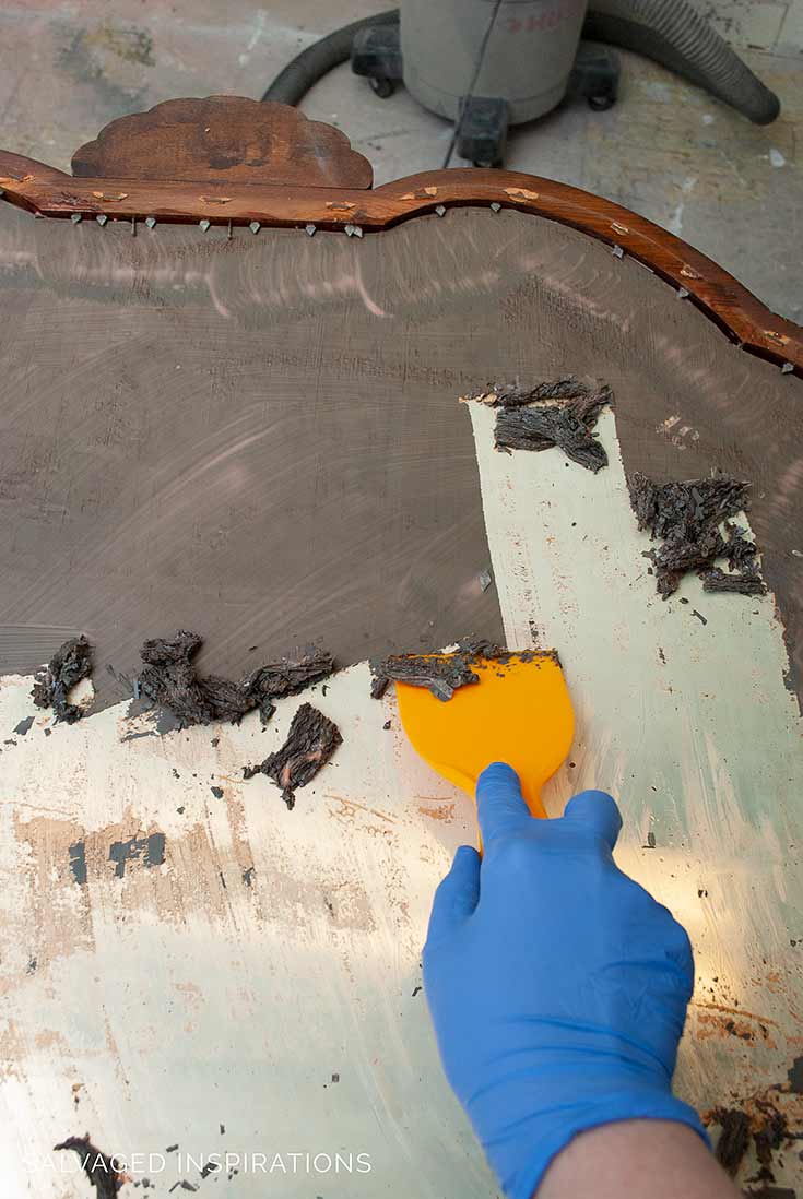 Stripping Back of Antique Mirror