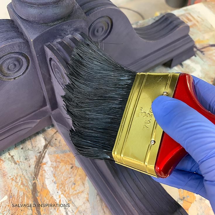 Black Wax Over Paint