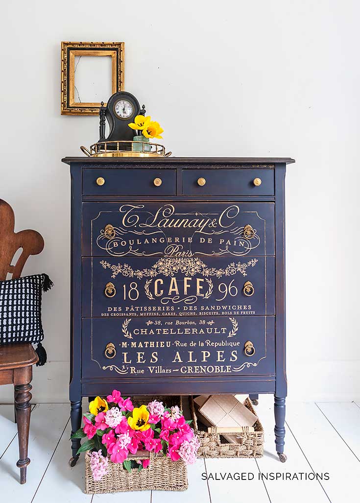 Gold French Transfer Painted Dresser