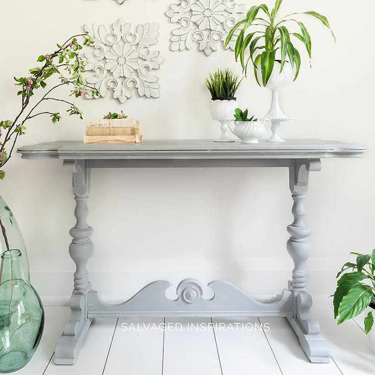 Salvaged Console Table Painted and Glazed IG
