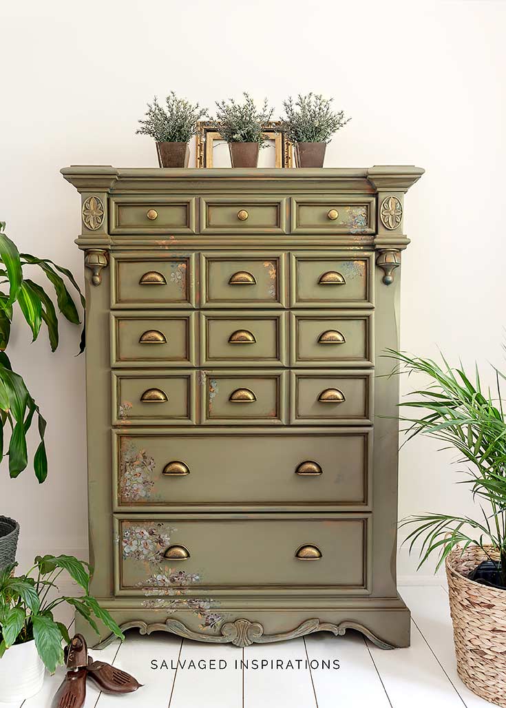 Spanish Moss Dresser Makeover