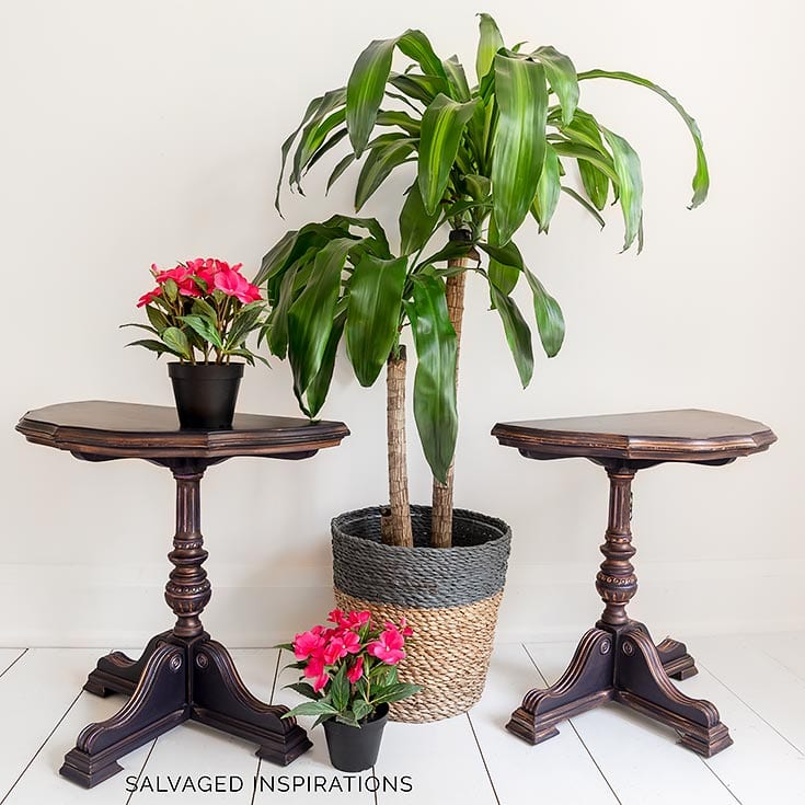 Thrift Store Demilune Table Makeover