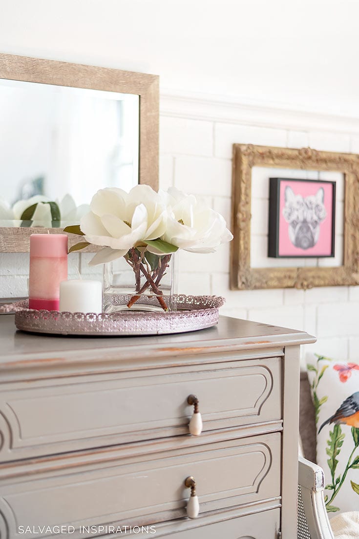 Dixie Belle Rozay Painted Thrift Tray