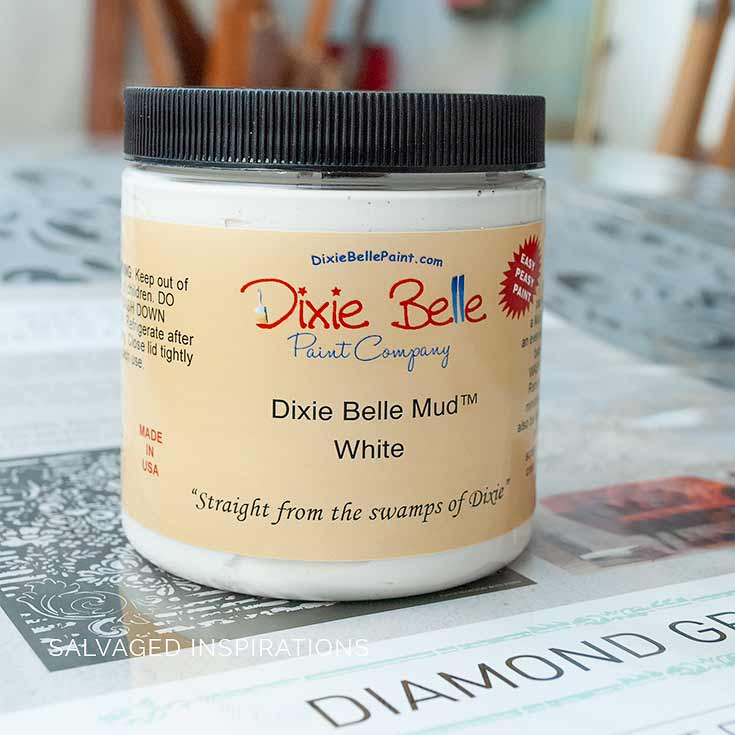 Dixie Belle White Mud For Embossed Stencilling